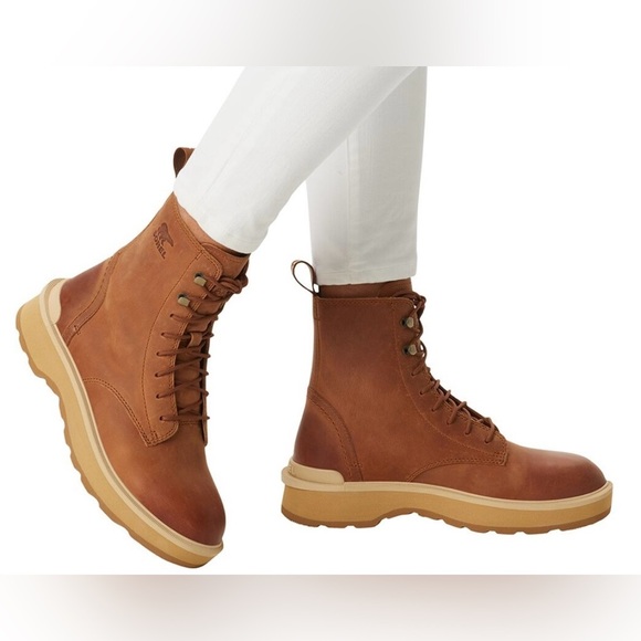 SOREL Women's Hi-Line Lace Boots - Waterproof Color Scorch Sz 8.5 NWOB - Picture 1 of 12